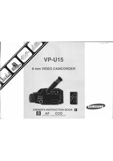 Samsung VP U 15 manual. Camera Instructions.